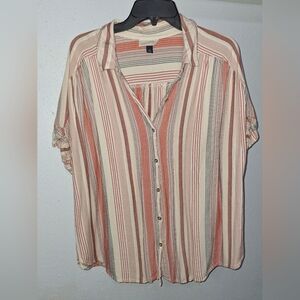 Universal Thread Multicolor Striped Shirt XXL